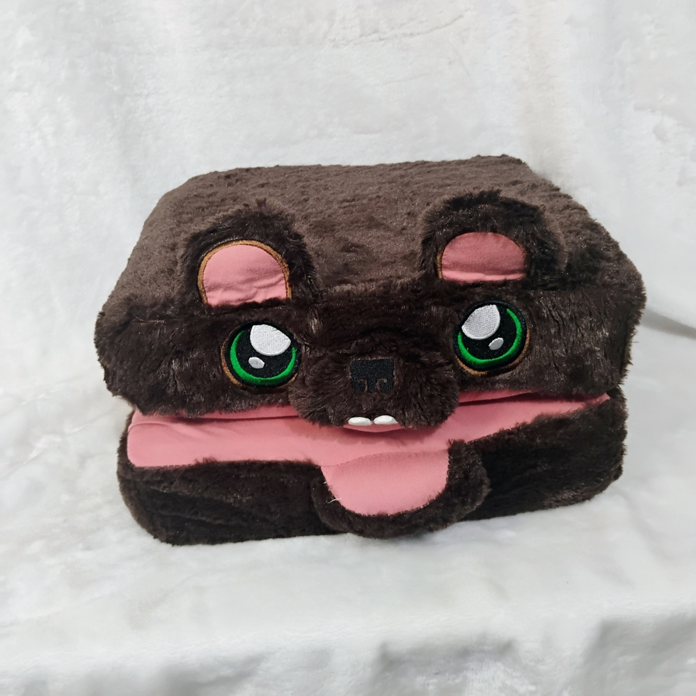 Bravery Bear Pillow Cub Foldable Memory Foam Pillow Cube For Kids Plush